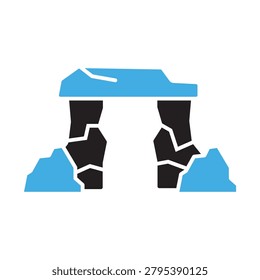 megalith icons minimalist flat style design, megalith Vector illustration on white background