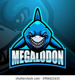 Megalodon mascot esport logo design