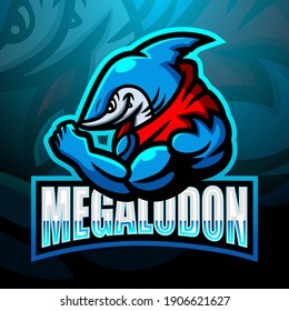 Megalodon mascot esport logo design