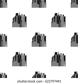Megalopolis icon in black style isolated on white background. USA country pattern stock vector illustration.