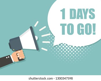 Megaphone with 1 days to go