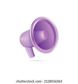 Elemento de diseño de ilustración de vector de icono Megaphone 3d