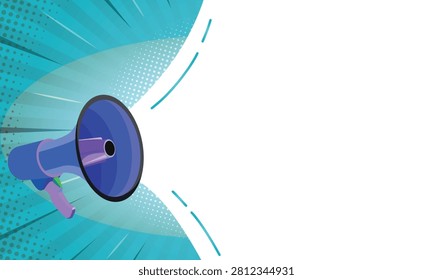 Megaphone 3d mockup. Vector illustration, Collage in retro style, advertising banner with halftone effect. Loudspeaker, cut from a newspaper or magazine, announcing crazy promotions or news. Place for text on background, Megaphone Announcing Message with Speech Bubble for announce, advertising, promotion, and Grand sale. Retail shopping online marketing template, banner, poster, and background, Shouting speaker in flat vector illustration. Concept for join us, job vacancy, announcement, promotions, advertising, sales, online marketing, and banners, social media, and background, public address communication graphic digital art pattern blank. Trendy Halftone Collage Hand holding Megaphone and torn paper edge. Promotion banner with space for your design. Social media announcing and marketing. Contemporary vector illustration art, 3d megaphone speaker or loudspeaker bullhorn for announce promotion with message bubble. 