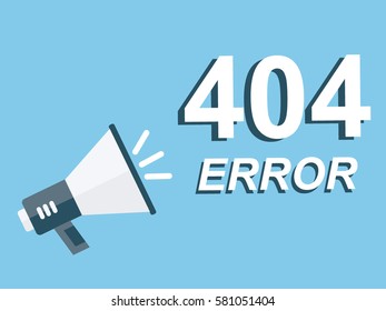 Megaphone With 404 Error Speech