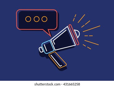 Megaphone abstract vector illustration contain EPS10 format , design Layout
