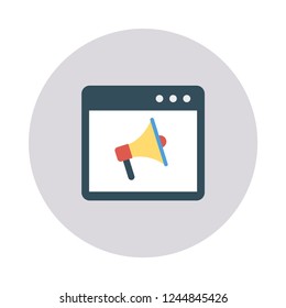 megaphone   advertisement   browser  