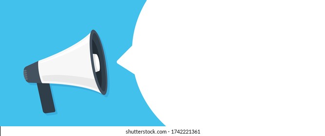 Megaphone for advertisement speech symbol