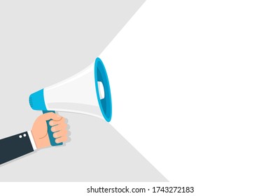 Megaphone for advertisement speech symbol