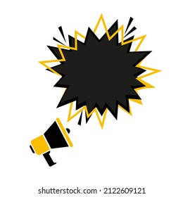 Megaphone for advertisement speech symbol