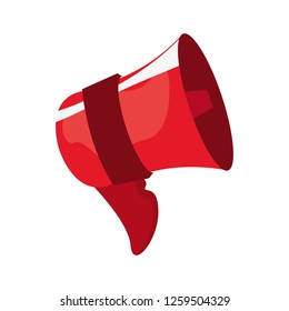 megaphone advertising on white background