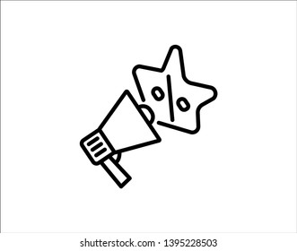 Megaphone Advertising vector icon - vector