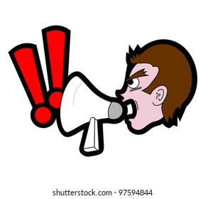 Megaphone alarm face