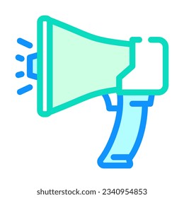 megaphone alert color icon vector. megaphone alert sign. isolated symbol illustration