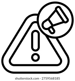 Megaphone Alert Icon Element For Design
