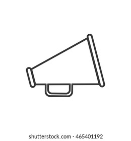 megaphone amplifer communication speaker icon. Isolated and flat illustration. Vector graphic