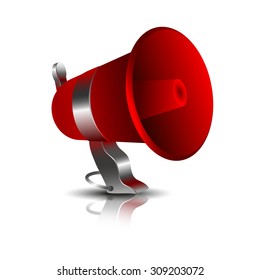 megaphone to amplify sound and ads