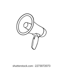 Megaphone announce line modern creative design