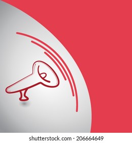 megaphone announcement background