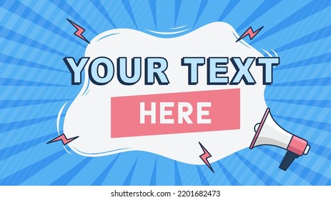 megaphone announcement banner background template