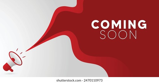 Megaphone announcement coming soon vector poster