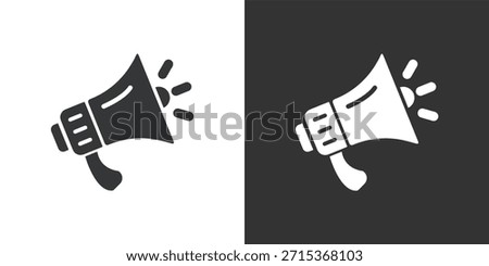 Megaphone Announcement icon. Solid glyph series icon