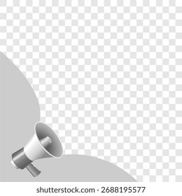 Megaphone Announcement important without text transparent illustration vector design