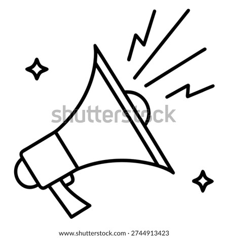 Megaphone, announcement, shouting, communication icon
