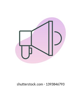 Megaphone announcement Vector Line Icon