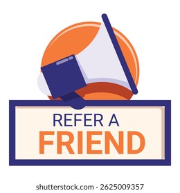 Megaphone is announcing a referral program with a refer a friend sign