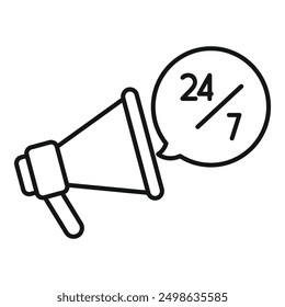 Megaphone is announcing twenty four seven availability, a great visual for customer support