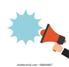 Megaphone Anouncement Isolated Icon Vector Illustration Design