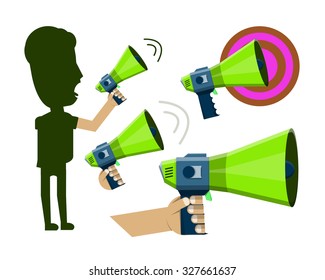 megaphone for attention