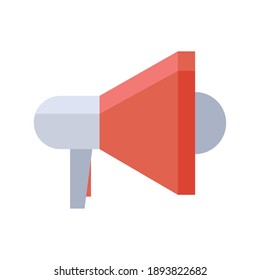 Megaphon-Audiogerät einzeln auf Symbol, Vektorgrafik-Design