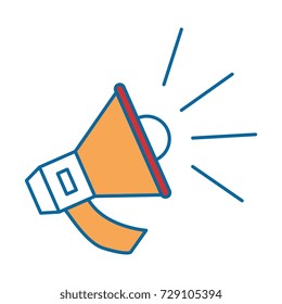 megaphone audio isolated icon