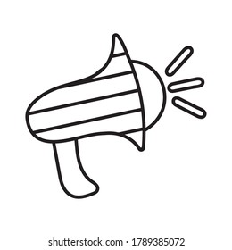megaphone audio line style icon vector illustration design
