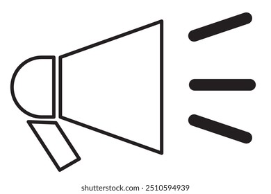 Megaphon, Hintergrund, Symbol, Vektor, Design, einzeln, Illustration, Konzept, Marketing, Linie, schwarz, Kommunikation, Web, Zeichen, Mikrofon, flach, Werbung, Set, Medien, Piktogramm, Audio, Lautsprecher