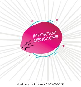 Megaphone banner with speech bubble of important announcement. Speaker. Banner for business, marketing and advertising. Vector illustration