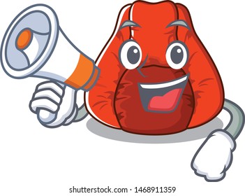 With megaphone bean bag chair in cartoon shape