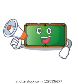 With megaphone billiard table in shape of cartoon