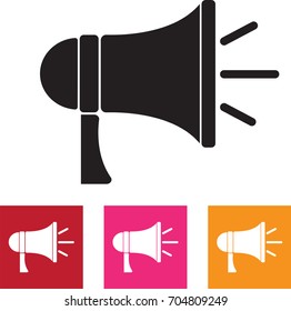 Megaphone black icon