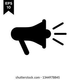 megaphone black new icon designs logo vector illustration template