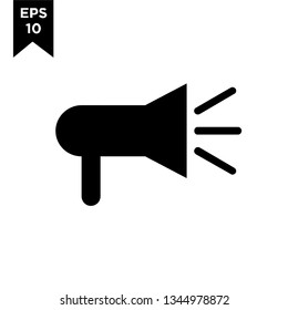 megaphone black new icon designs logo vector illustration template