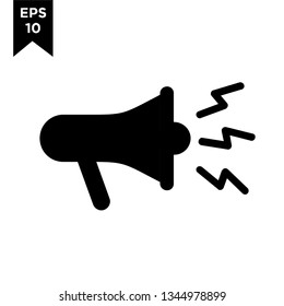 megaphone black new icon designs logo vector illustration template