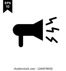 megaphone black new icon designs logo vector illustration template