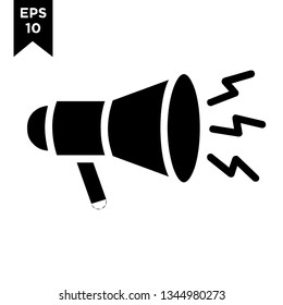 megaphone black new icon designs logo vector illustration template