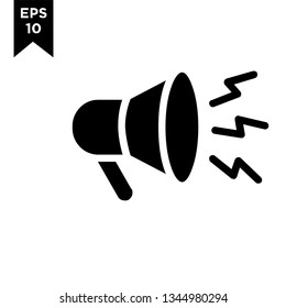 megaphone black new icon designs logo vector illustration template