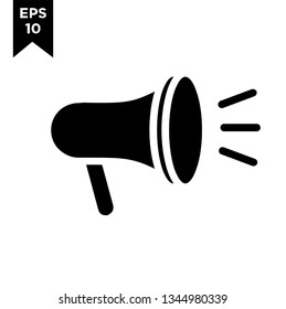 megaphone black new icon designs logo vector illustration template