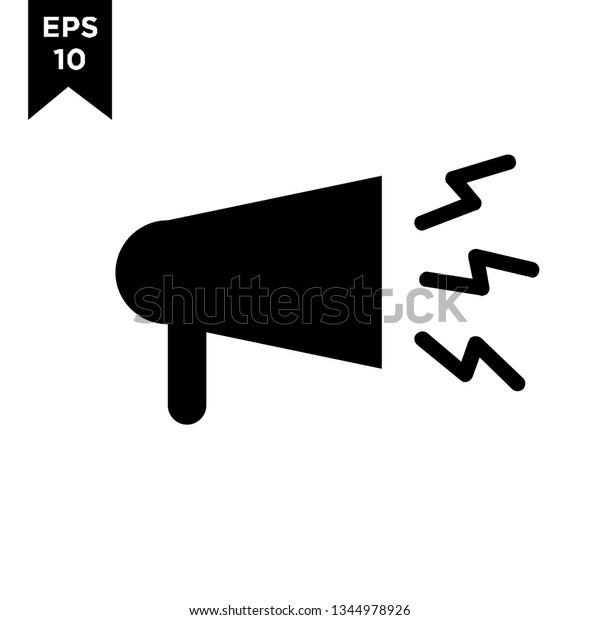 Megaphone Black New Icon Designs Logo Abstract Objects Stock Image