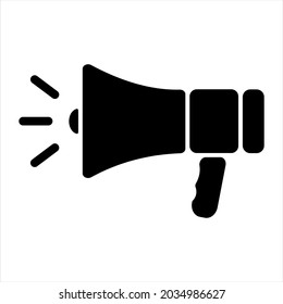 Megaphone Schwarz einfache flache Design