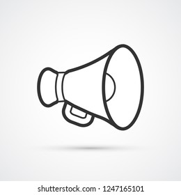 Megaphone black trendy icon. Vector illustration